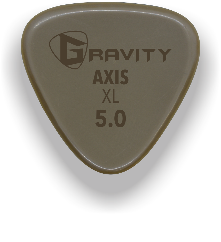 Axis XL 5.0mm Gold Guitar Pick Handmade Custom Best Acoustic Mandolin Electric Ukulele Bass Plectrum Bright Loud Faster Speed