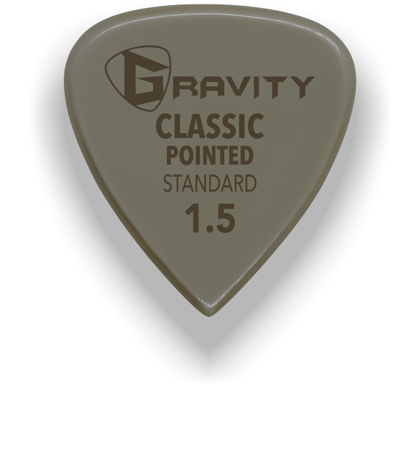 Classic Pointed Standard 1.5mm Gold Guitar Pick Handmade Custom Best Acoustic Mandolin Electric Ukulele Bass Plectrum Bright Loud Faster Speed