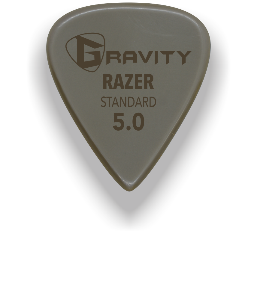 Razer Standard 5.0mm Gold Guitar Pick Handmade Custom Best Acoustic Mandolin Electric Ukulele Bass Plectrum Bright Loud Faster Speed