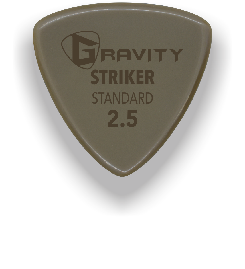 Striker Standard 2.5mm Gold Guitar Pick Handmade Custom Best Acoustic Mandolin Electric Ukulele Bass Plectrum Bright Loud Faster Speed