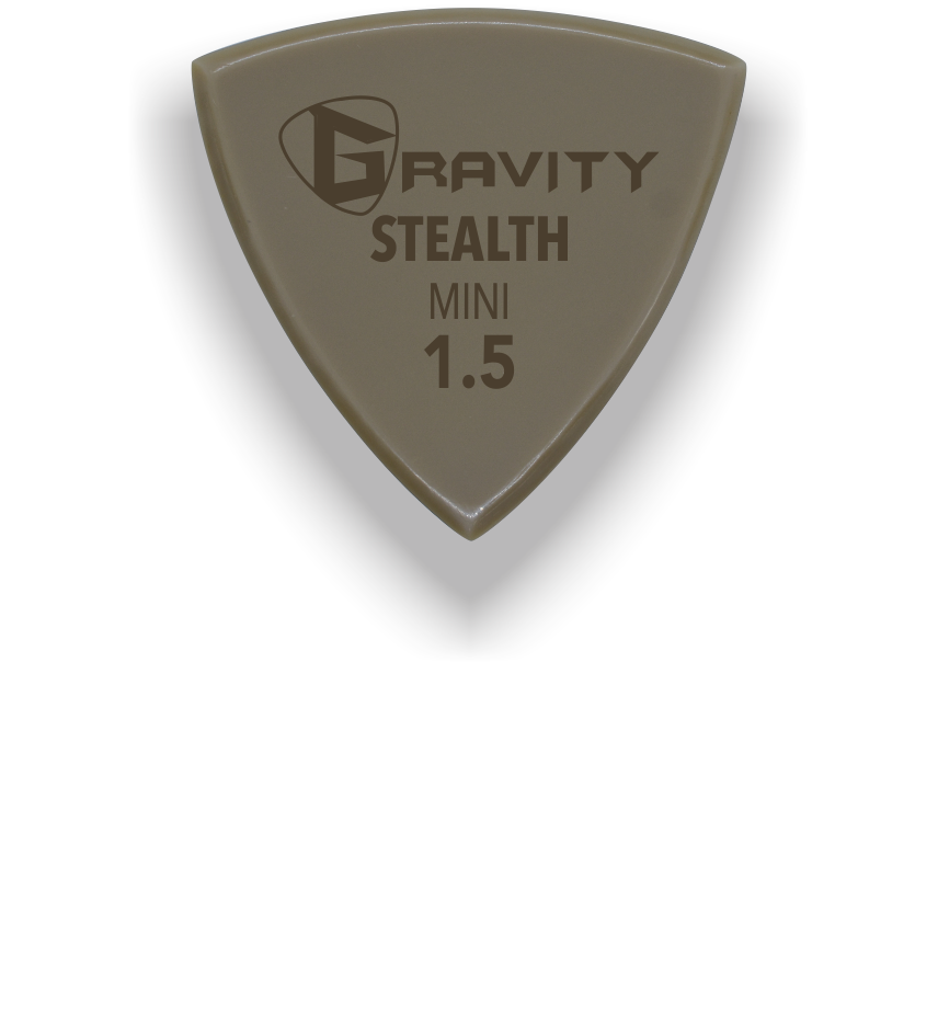 Stealth Mini Jazz 1.5mm Gold Guitar Pick Handmade Custom Best Acoustic Mandolin Electric Ukulele Bass Plectrum Bright Loud Faster Speed