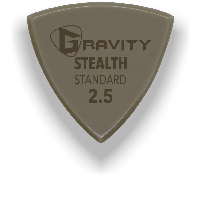 Stealth Standard 2.5mm Gold Guitar Pick Handmade Custom Best Acoustic Mandolin Electric Ukulele Bass Plectrum Bright Loud Faster Speed