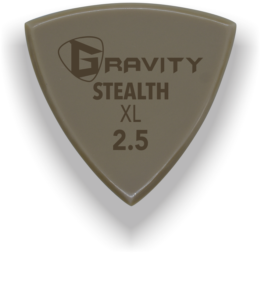 Stealth XL 2.5mm Gold Guitar Pick Handmade Custom Best Acoustic Mandolin Electric Ukulele Bass Plectrum Bright Loud Faster Speed