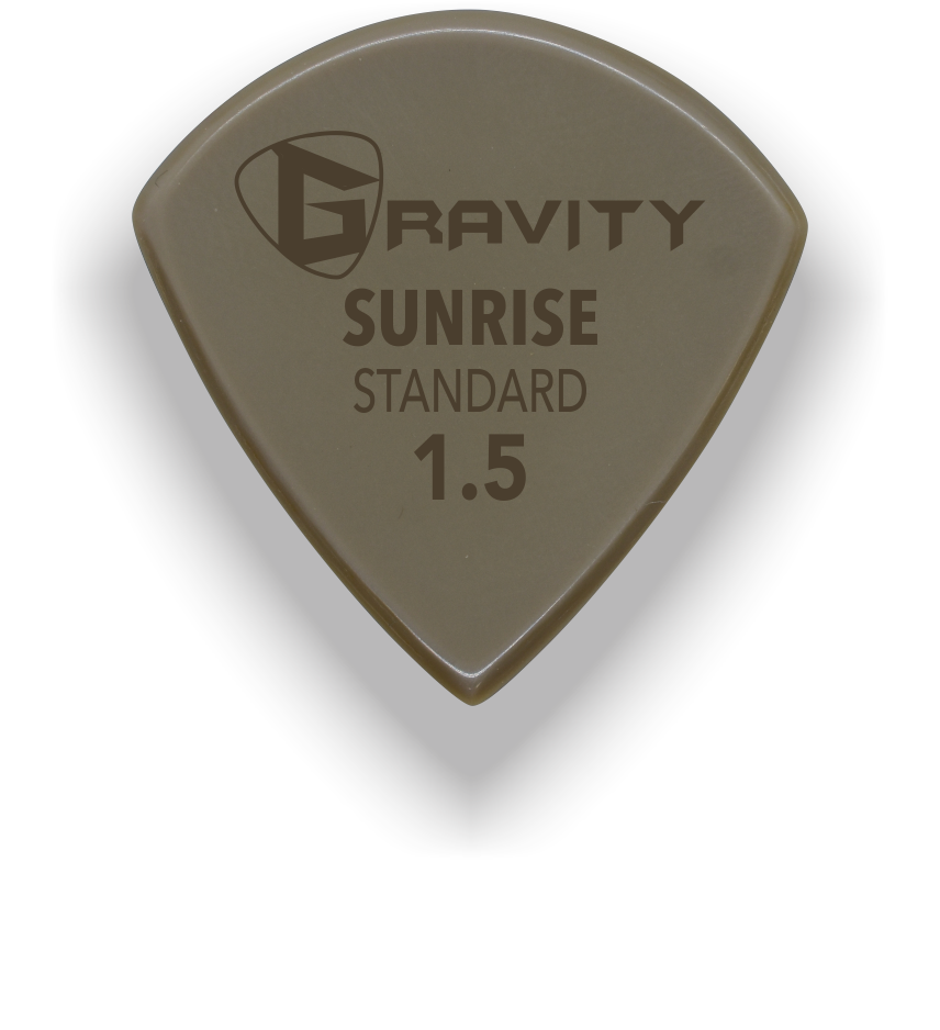 Sunrise Standard 1.5mm Gold Guitar Pick Handmade Custom Best Acoustic Mandolin Electric Ukulele Bass Plectrum Bright Loud Faster Speed
