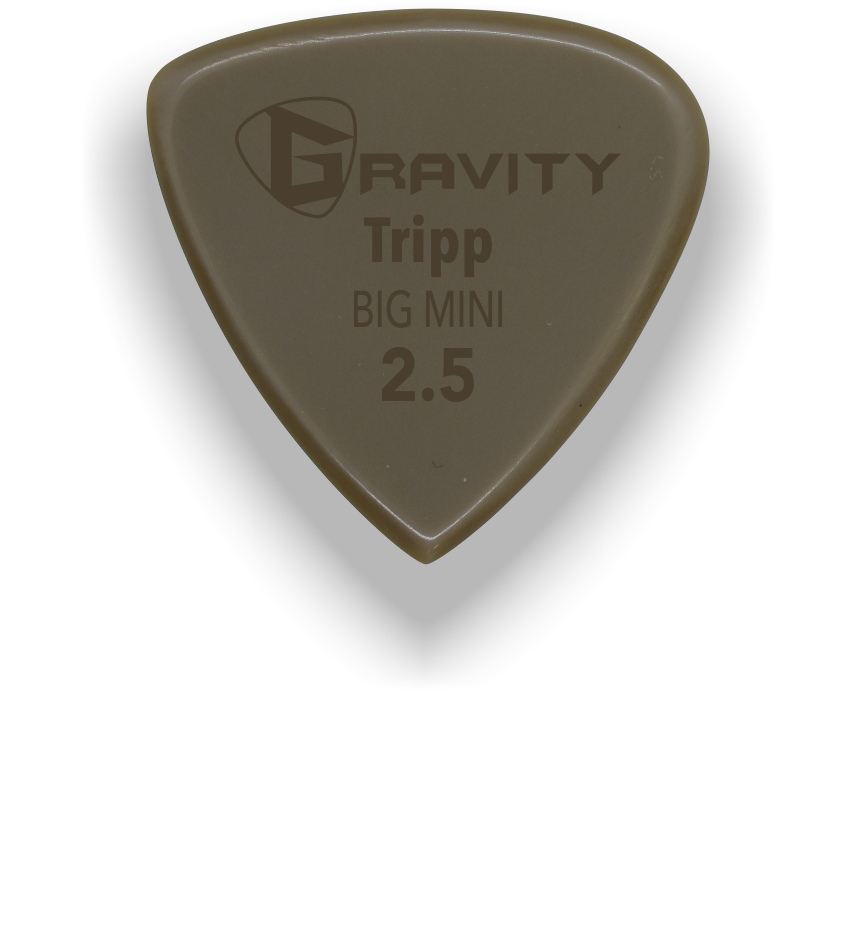 Tripp Big Mini 2.5mm Gold Guitar Pick Handmade Custom Best Acoustic Mandolin Electric Ukulele Bass Plectrum Bright Loud Faster Speed