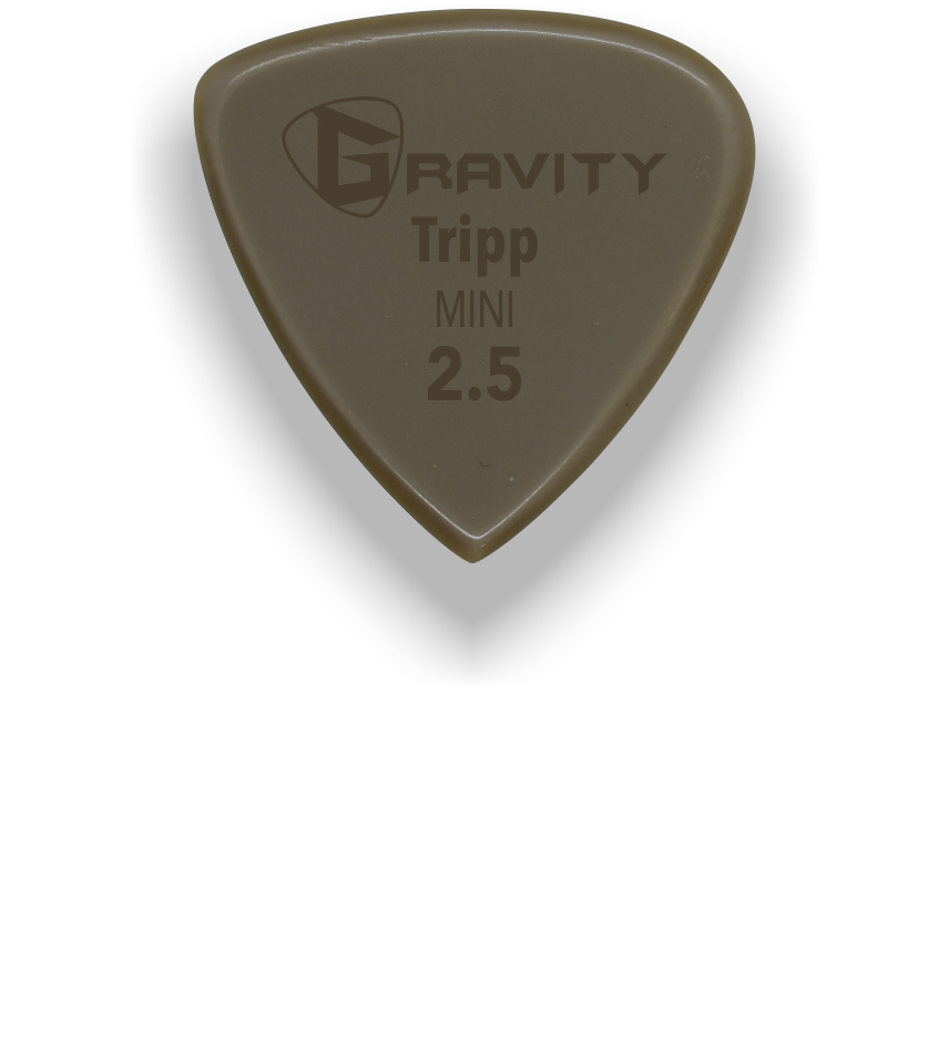 Tripp Mini Jazz 2.5mm Gold Guitar Pick Handmade Custom Best Acoustic Mandolin Electric Ukulele Bass Plectrum Bright Loud Faster Speed