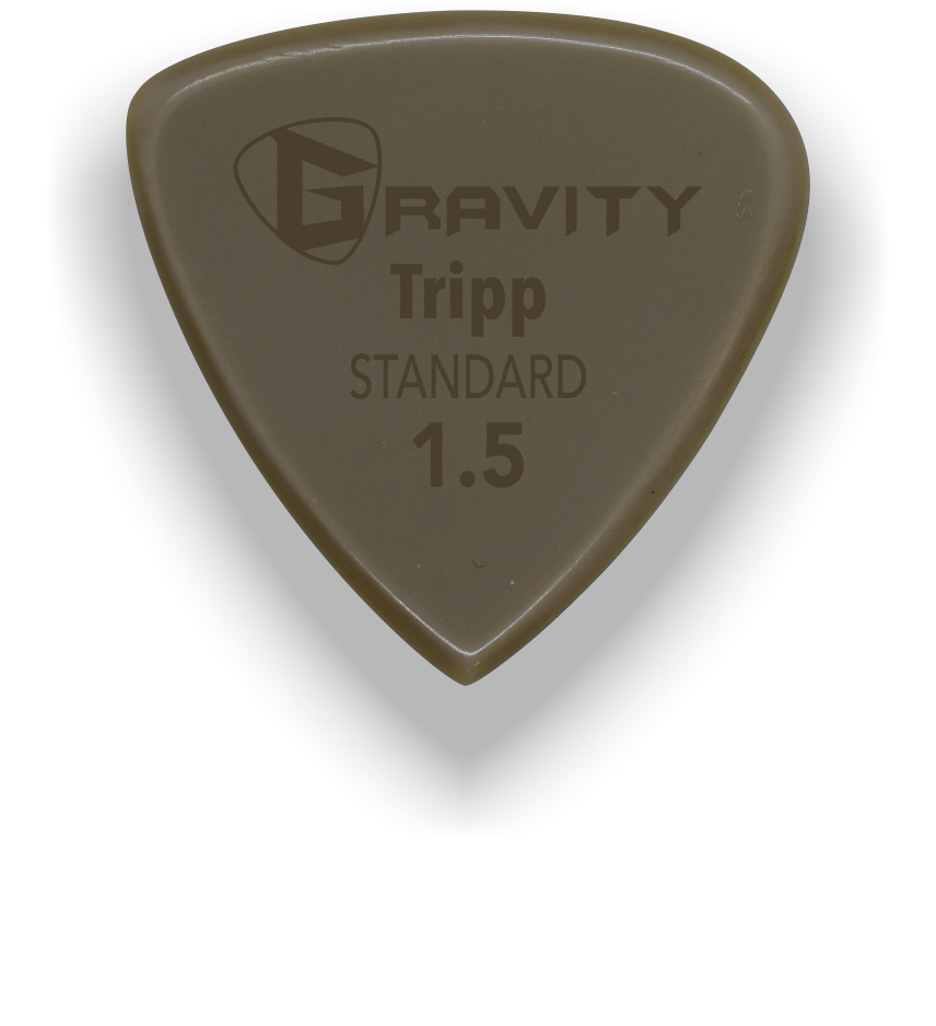 Tripp Standard 1.5mm Gold Guitar Pick Handmade Custom Best Acoustic Mandolin Electric Ukulele Bass Plectrum Bright Loud Faster Speed