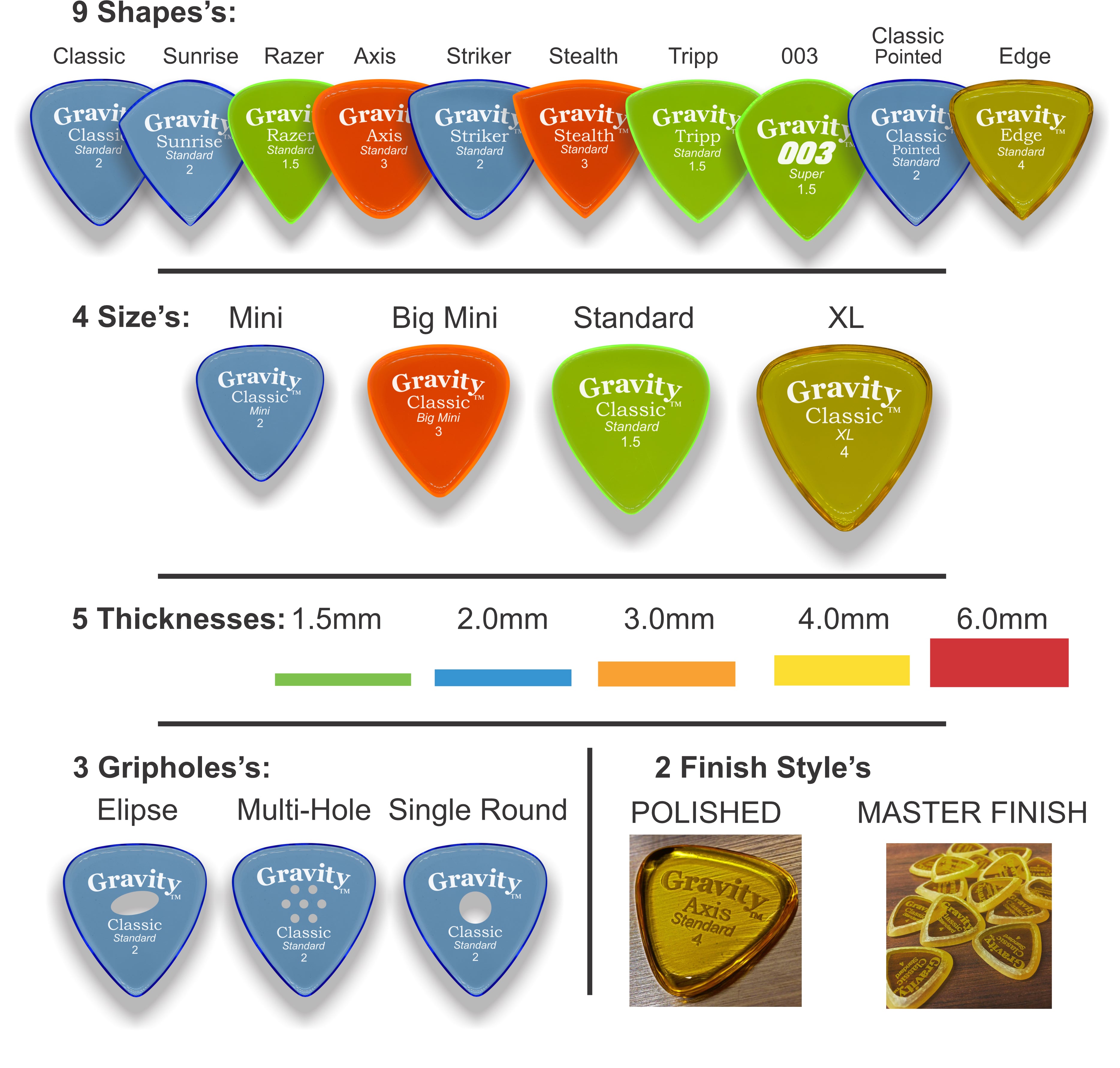 Gravity Picks: Variety Pack
