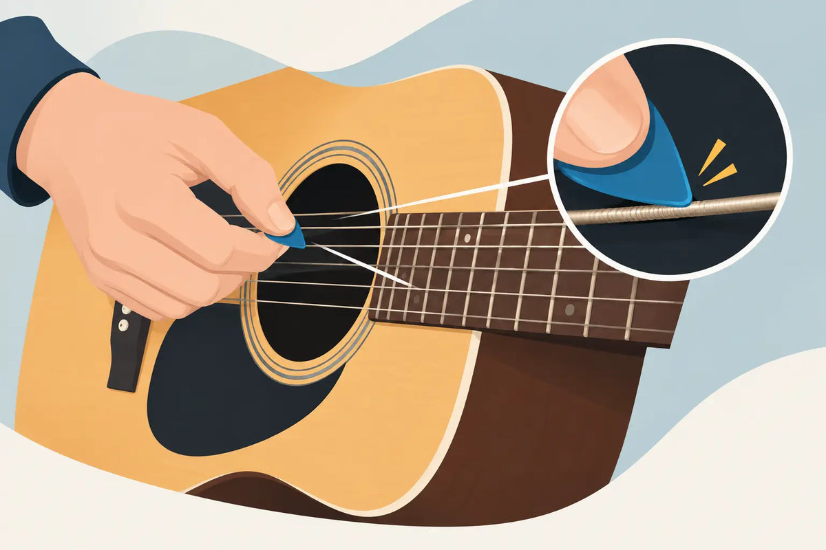 What Causes Pick Clicking on Guitar Strings?