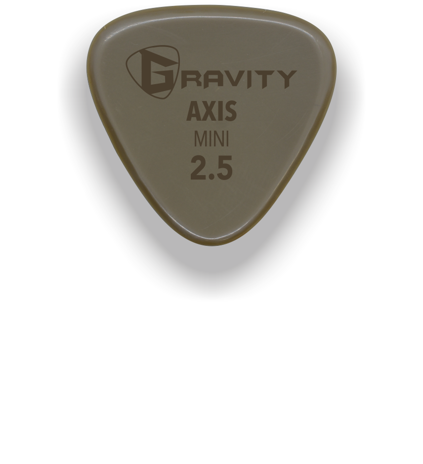 Axis Mini Jazz 2.5mm Gold Guitar Pick Handmade Custom Best Acoustic Mandolin Electric Ukulele Bass Plectrum Bright Loud Faster Speed