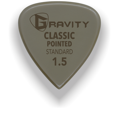 Classic Pointed Standard 1.5mm Gold Guitar Pick Handmade Custom Best Acoustic Mandolin Electric Ukulele Bass Plectrum Bright Loud Faster Speed
