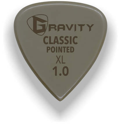 Classic Pointed XL 1.0mm Gold Guitar Pick Handmade Custom Best Acoustic Mandolin Electric Ukulele Bass Plectrum Bright Loud Faster Speed