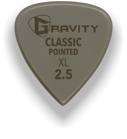 Classic Pointed XL 2.5mm Gold Guitar Pick Handmade Custom Best Acoustic Mandolin Electric Ukulele Bass Plectrum Bright Loud Faster Speed