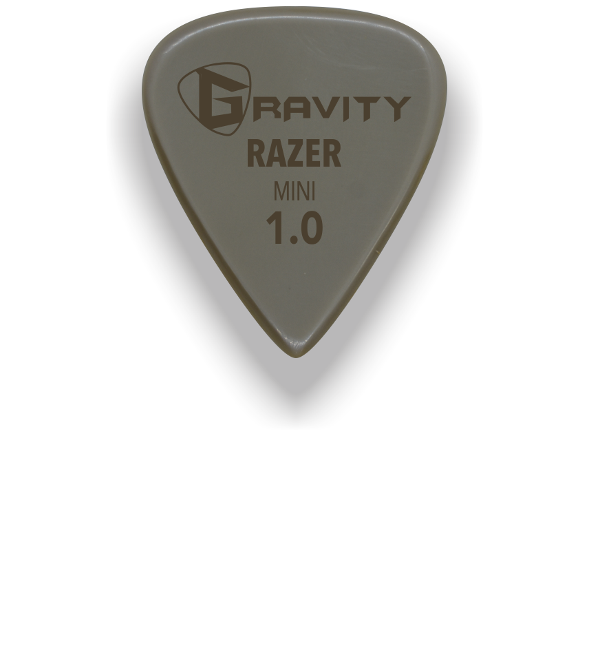 Razer Mini Jazz 1.0mm Gold Guitar Pick Handmade Custom Best Acoustic Mandolin Electric Ukulele Bass Plectrum Bright Loud Faster Speed 