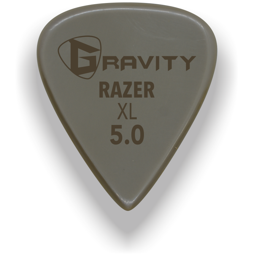 Razer XL 5.0mm Gold Guitar Pick Handmade Custom Best Acoustic Mandolin Electric Ukulele Bass Plectrum Bright Loud Faster Speed
