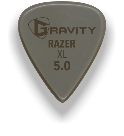 Razer XL 5.0mm Gold Guitar Pick Handmade Custom Best Acoustic Mandolin Electric Ukulele Bass Plectrum Bright Loud Faster Speed