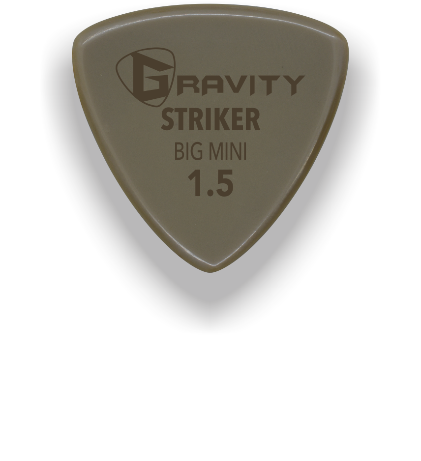Striker Big Mini 1.5mm Gold Guitar Pick Handmade Custom Best Acoustic Mandolin Electric Ukulele Bass Plectrum Bright Loud Faster Speed