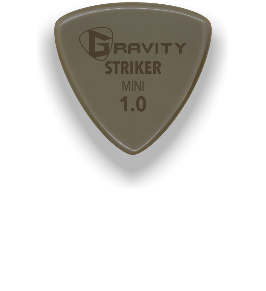 Striker Mini Jazz 1.0mm Gold Guitar Pick Handmade Custom Best Acoustic Mandolin Electric Ukulele Bass Plectrum Bright Loud Faster Speed 