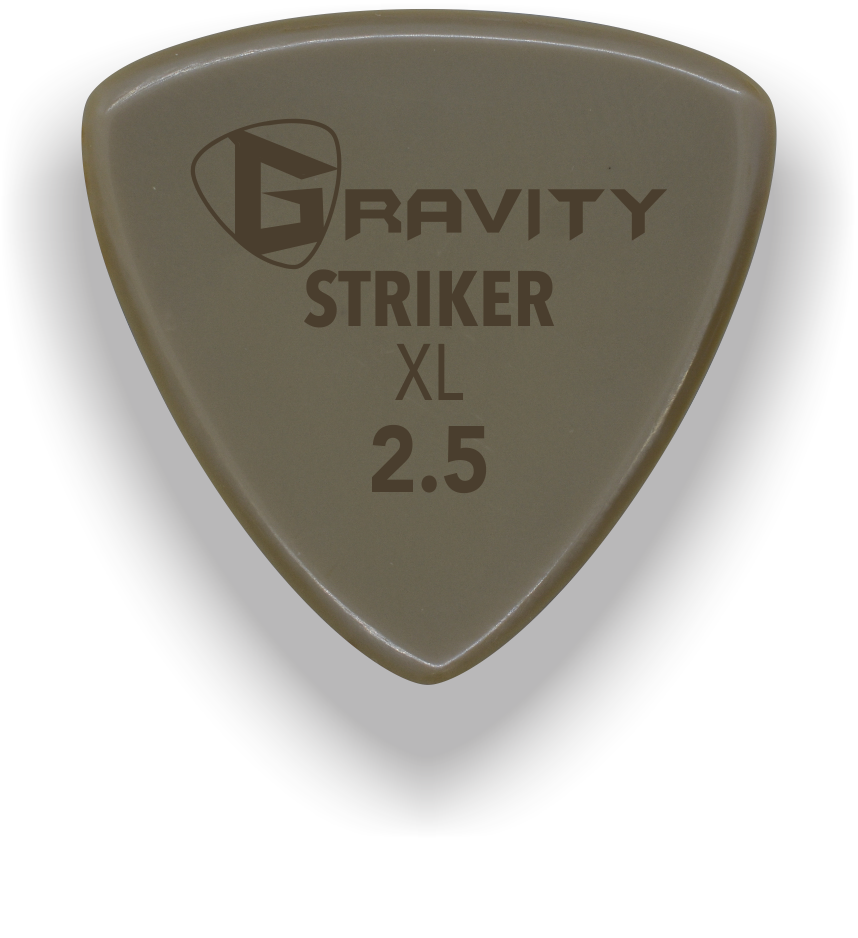 Striker XL 2.5mm Gold Guitar Pick Handmade Custom Best Acoustic Mandolin Electric Ukulele Bass Plectrum Bright Loud Faster Speed