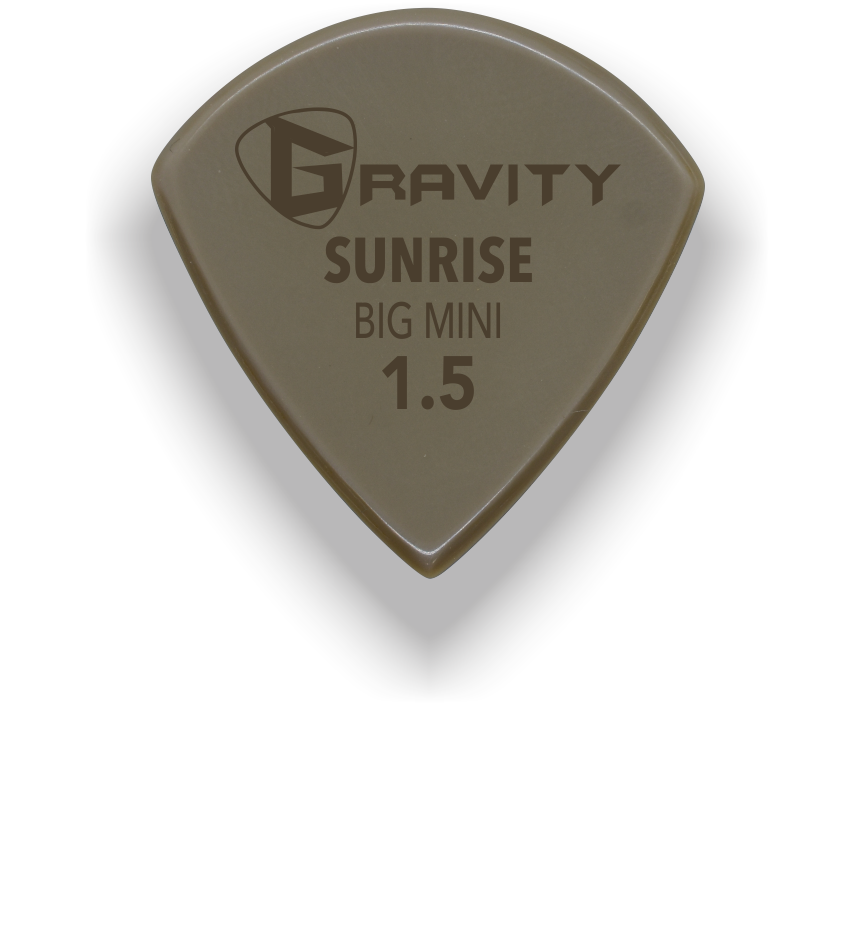 Sunrise Big Mini 1.5mm Gold Guitar Pick Handmade Custom Best Acoustic Mandolin Electric Ukulele Bass Plectrum Bright Loud Faster Speed