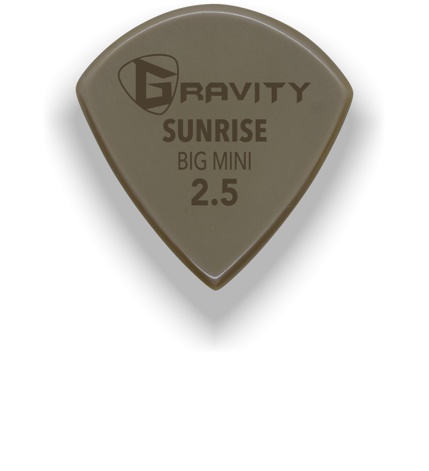 Sunrise Big Mini 2.5mm Gold Guitar Pick Handmade Custom Best Acoustic Mandolin Electric Ukulele Bass Plectrum Bright Loud Faster Speed