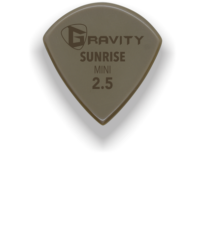 Sunrise Mini Jazz 2.5mm Gold Guitar Pick Handmade Custom Best Acoustic Mandolin Electric Ukulele Bass Plectrum Bright Loud Faster Speed