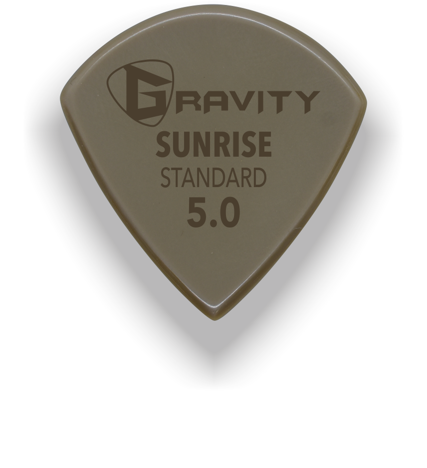 Sunrise Standard 5.0mm Gold Guitar Pick Handmade Custom Best Acoustic Mandolin Electric Ukulele Bass Plectrum Bright Loud Faster Speed