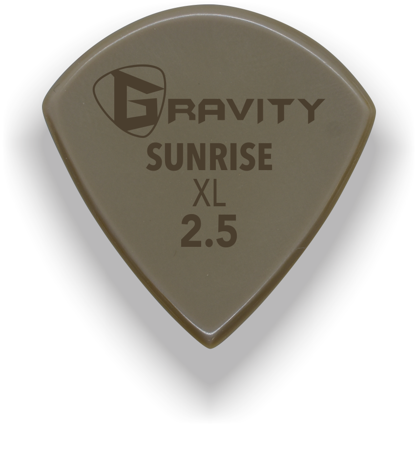 Sunrise XL 2.5mm Gold Guitar Pick Handmade Custom Best Acoustic Mandolin Electric Ukulele Bass Plectrum Bright Loud Faster Speed