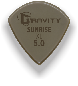 Sunrise XL 5.0mm Gold Guitar Pick Handmade Custom Best Acoustic Mandolin Electric Ukulele Bass Plectrum Bright Loud Faster Speed