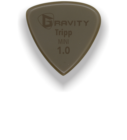 Tripp Mini Jazz 1.0mm Gold Guitar Pick Handmade Custom Best Acoustic Mandolin Electric Ukulele Bass Plectrum Bright Loud Faster Speed 