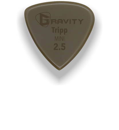 Tripp Mini Jazz 2.5mm Gold Guitar Pick Handmade Custom Best Acoustic Mandolin Electric Ukulele Bass Plectrum Bright Loud Faster Speed
