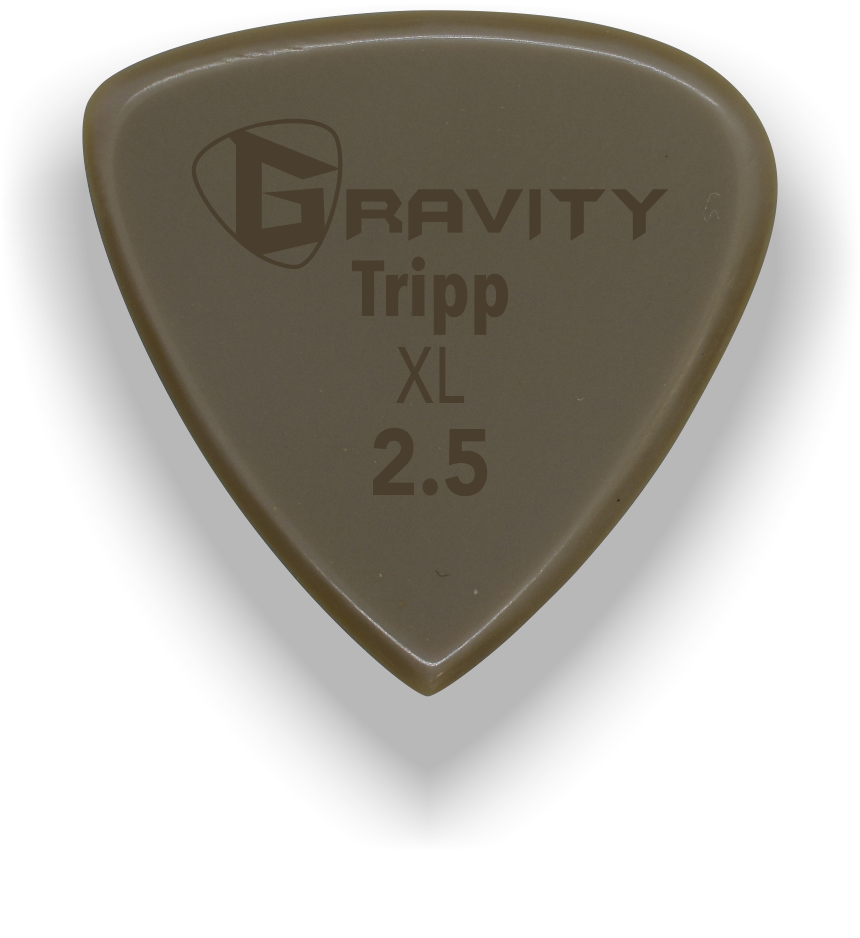 Tripp XL 2.5mm Gold Guitar Pick Handmade Custom Best Acoustic Mandolin Electric Ukulele Bass Plectrum Bright Loud Faster Speed