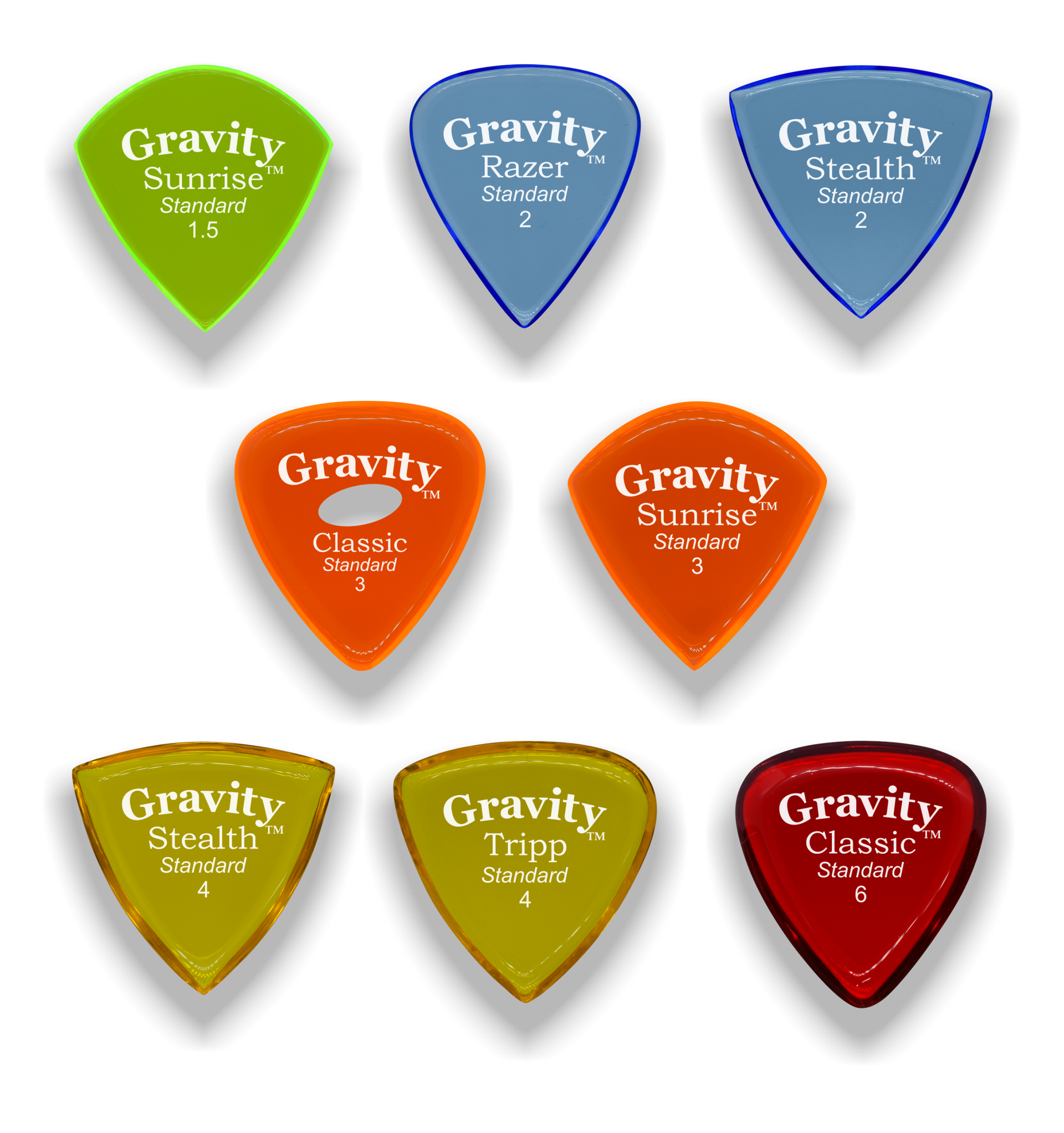 Gravity Guitar Picks Handmade In The USA. Louder, Brighter, Faster
